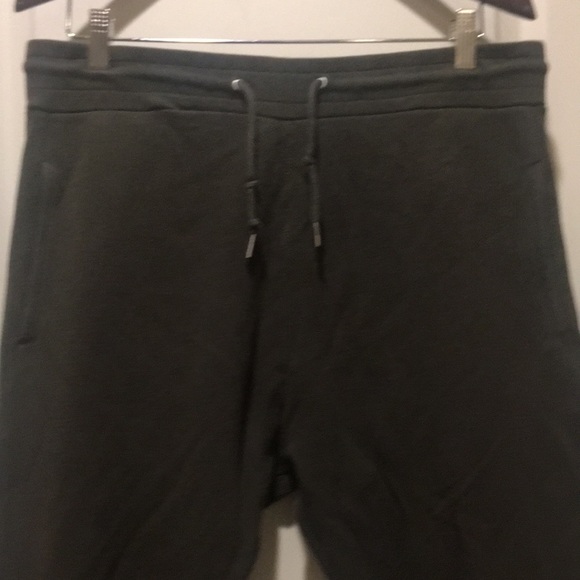 Zara mens drawstring joggers sweatpants army green w/pockets/taper cuff size XL - Picture 1 of 12
